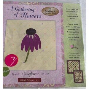 Hancock Fabrics A Gathering Of Flowers Block 2 Coneflower Quilt Kit 11"x11"